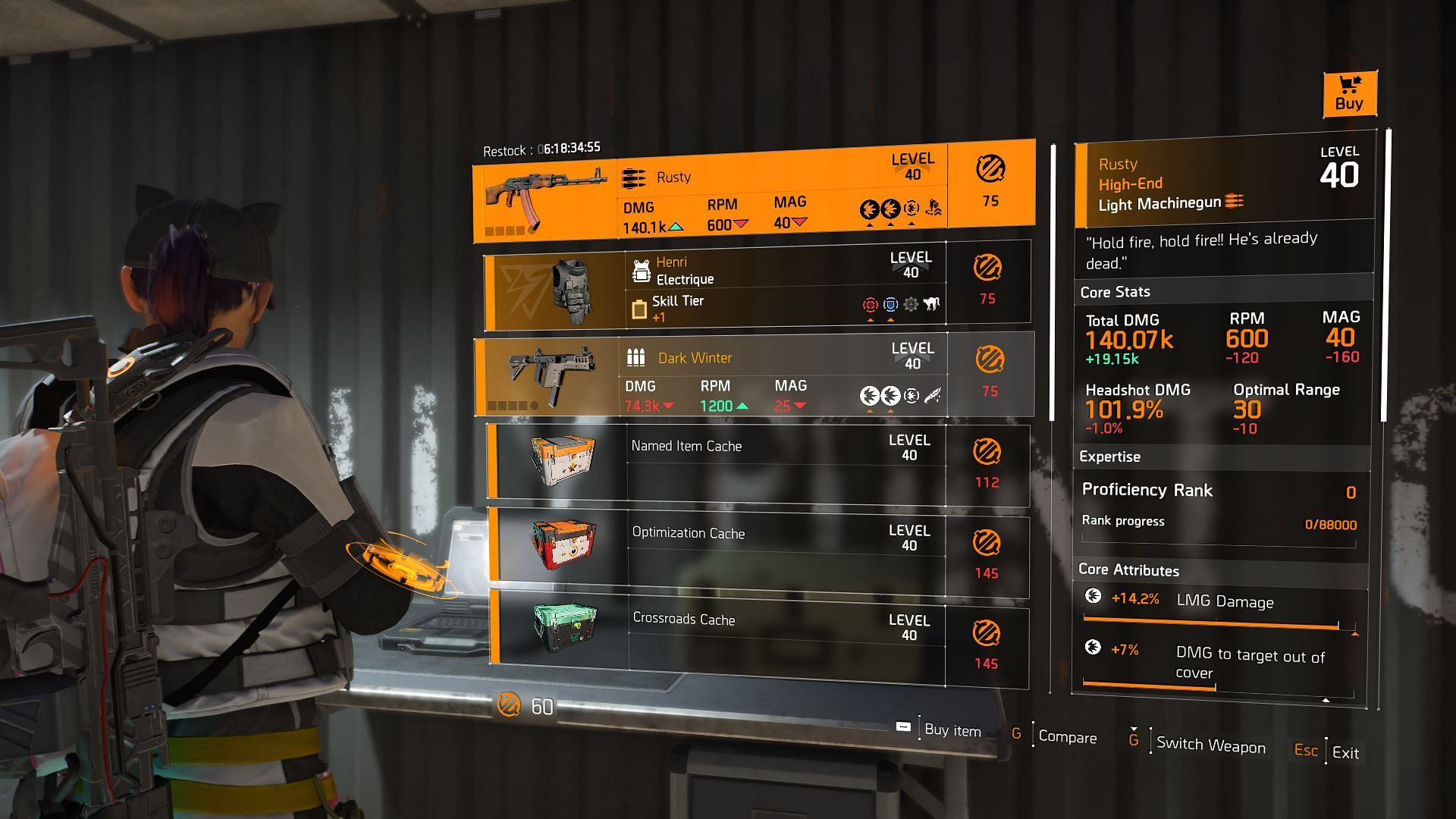 The Division 2 vendor for the Countdown game mode near the Helipad (Image via Sportskeeda Gaming || Ubisoft)